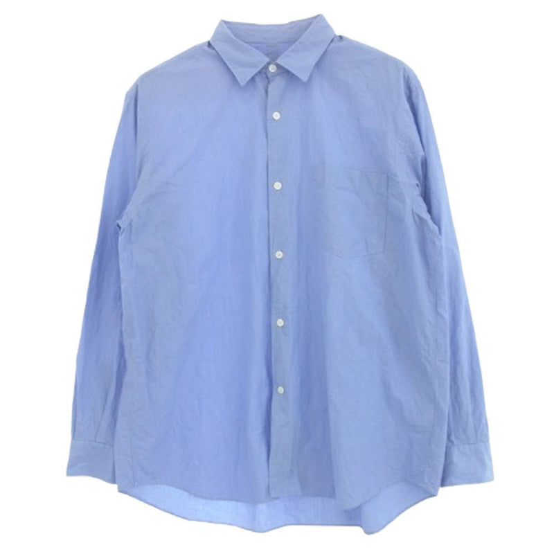 COMOLI コモリ 20SS R01-02001 コモリシャツ コットン サックスブルー レギュラーカラー 長袖 シャツ ライトブルー系 2【中古】