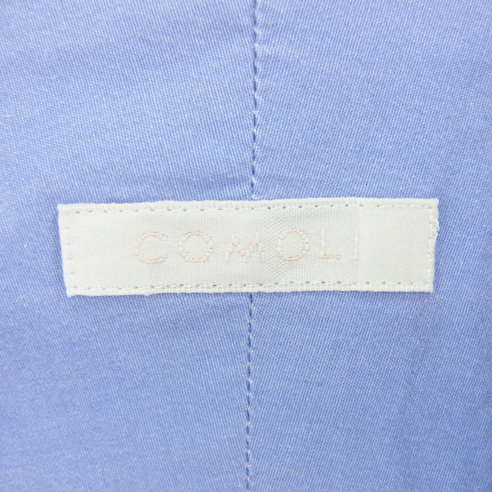COMOLI コモリ 20SS R01-02001 コモリシャツ コットン サックスブルー レギュラーカラー 長袖 シャツ ライトブルー系 2【中古】