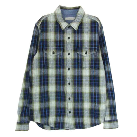 アウターノウン 3420700185 BLANKET SHIRT ブランケット コットン ツイル チェック 長袖シャツ ネイビー系 SP【中古】