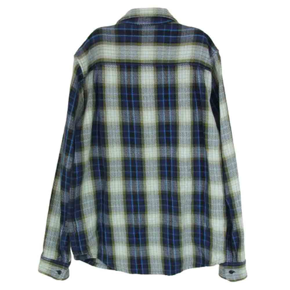 アウターノウン 3420700185 BLANKET SHIRT ブランケット コットン ツイル チェック 長袖シャツ ネイビー系 SP【中古】