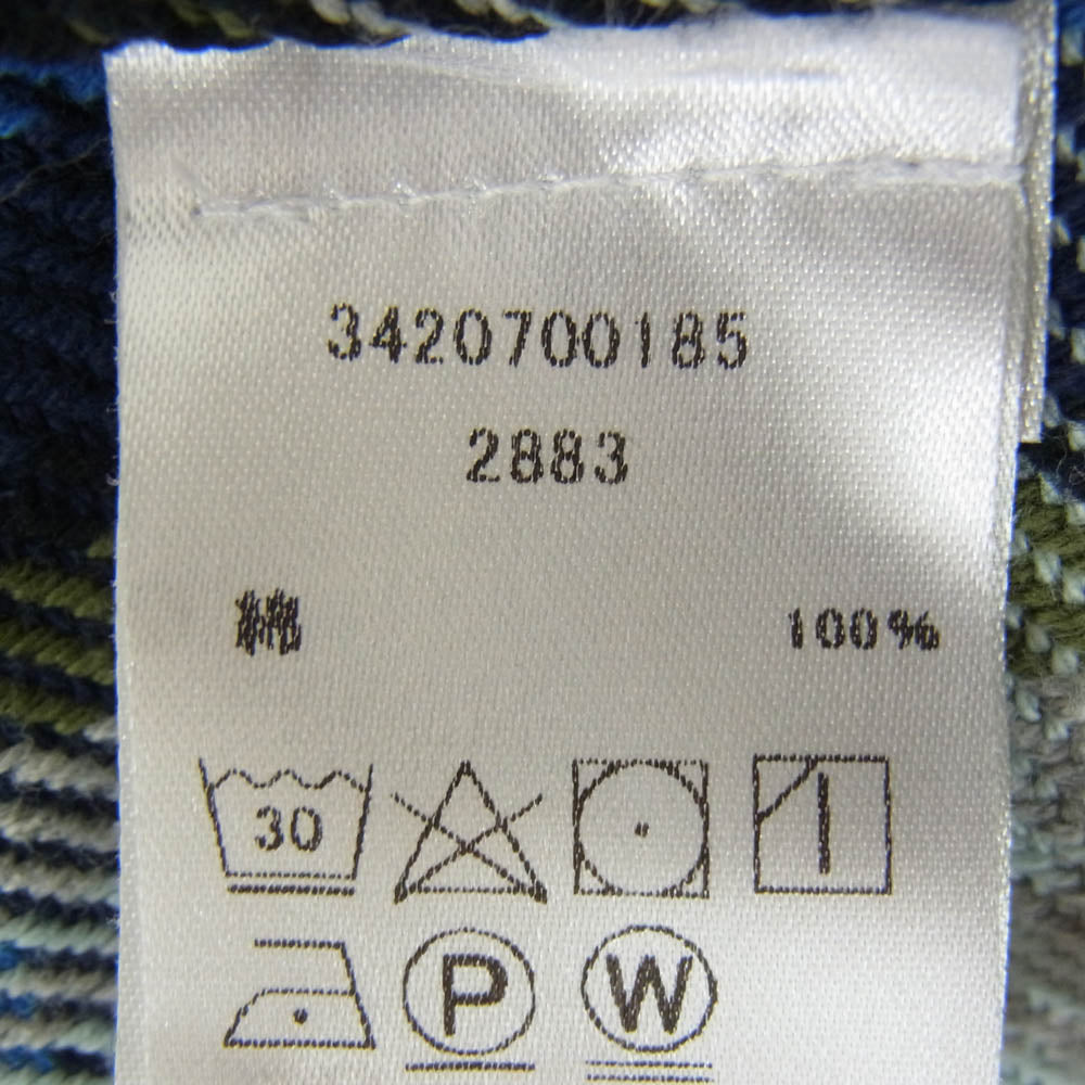 アウターノウン 3420700185 BLANKET SHIRT ブランケット コットン ツイル チェック 長袖シャツ ネイビー系 SP【中古】