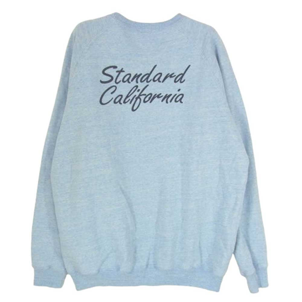 STANDARD CALIFORNIA スタンダードカリフォルニア 23AW sd23AW-MickeySWT-BLUE DISNEY 88/12 CALIFORNIA CREW SWEAT ディズニー ミッキーマウス クルーネック スウェット ライトブルー系 L【中古】