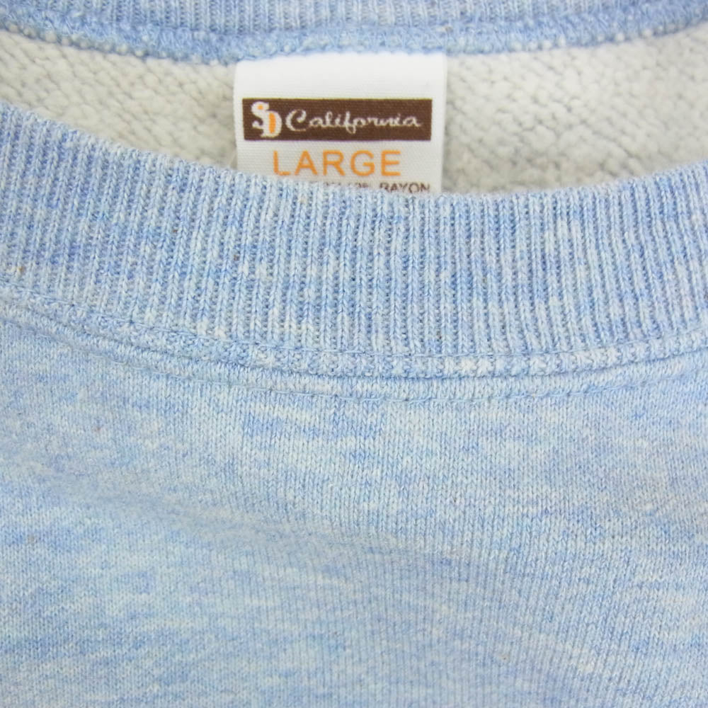 STANDARD CALIFORNIA スタンダードカリフォルニア 23AW sd23AW-MickeySWT-BLUE DISNEY 88/12 CALIFORNIA CREW SWEAT ディズニー ミッキーマウス クルーネック スウェット ライトブルー系 L【中古】
