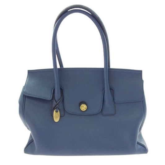 トフアンドロードストーン TM1020/R98-11020 ルーフボタン シュリンク レザー トートバッグ ネイビー系【中古】