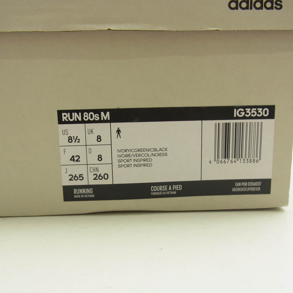 adidas アディダス IG3530 RUN 80s M ローカットスニーカー グレー系 26.5cm【新古品】【未使用】【中古】