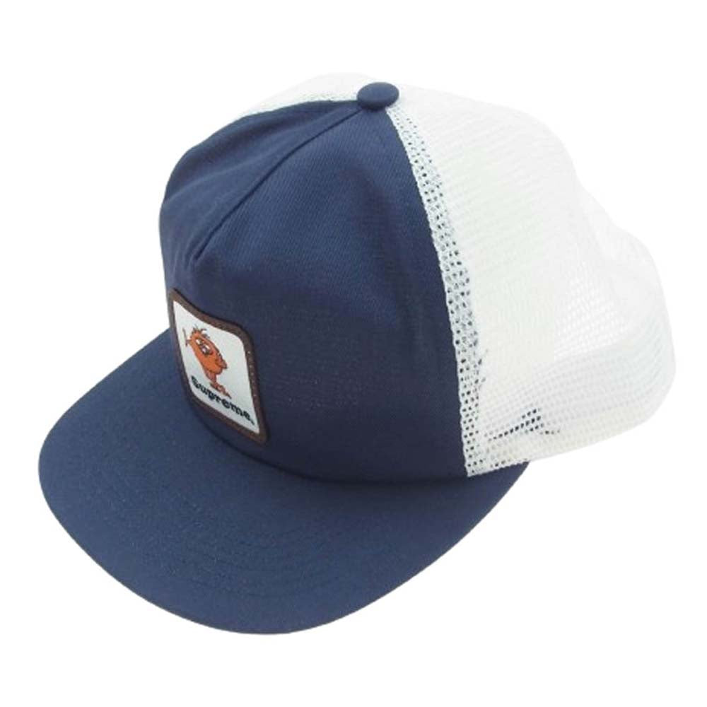 Supreme シュプリーム 23AW Camacho Mesh Back 5-Panel カマチョ メッシュ バック 5パネル キャップ 帽子 ホワイト系 ネイビー系【美品】【中古】