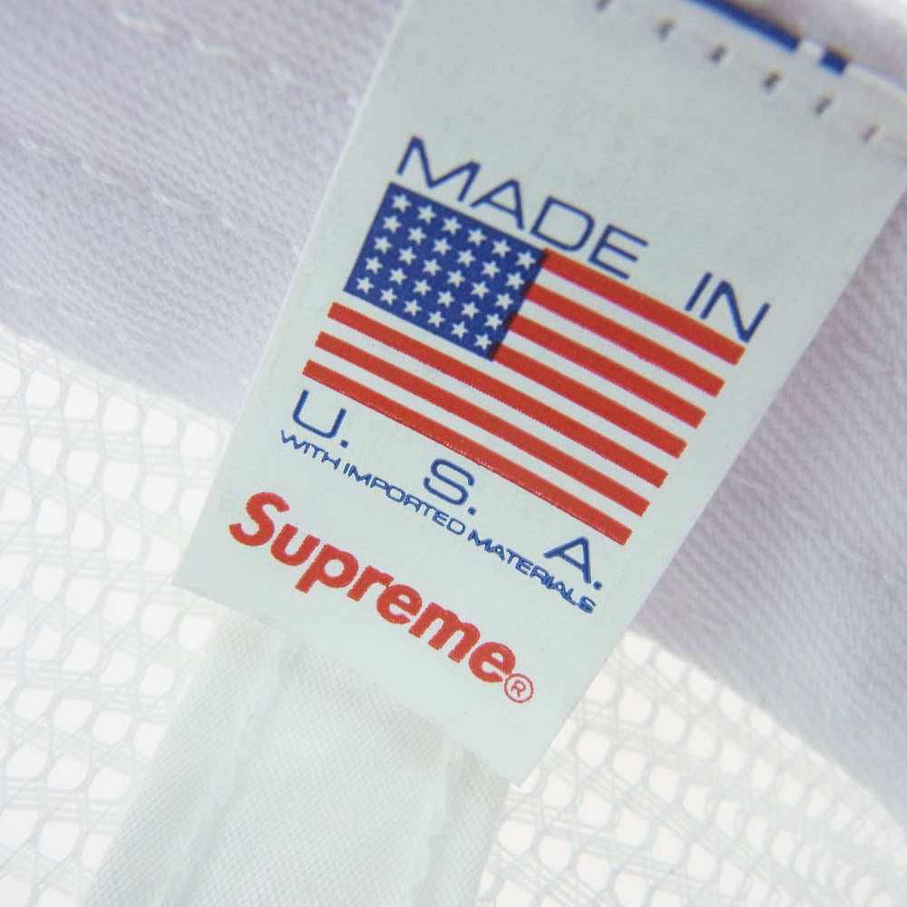 Supreme シュプリーム 23AW Camacho Mesh Back 5-Panel カマチョ メッシュ バック 5パネル キャップ 帽子 ホワイト系 ネイビー系【美品】【中古】