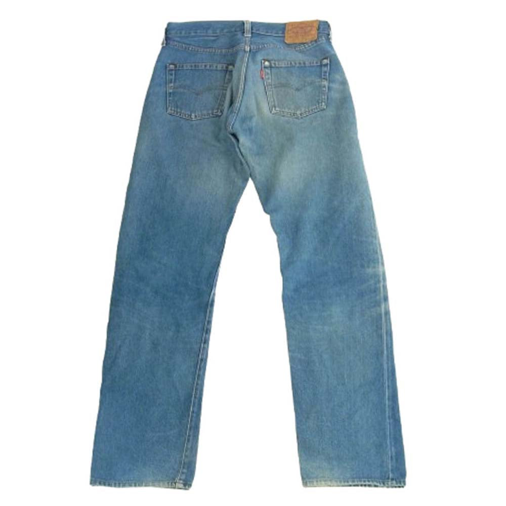 Levi's リーバイス 80's ハチマル 501 ボタンフライ セルビッチ デニムパンツ ボタン裏刻印524 赤耳 インディゴブルー系 W31【中古】