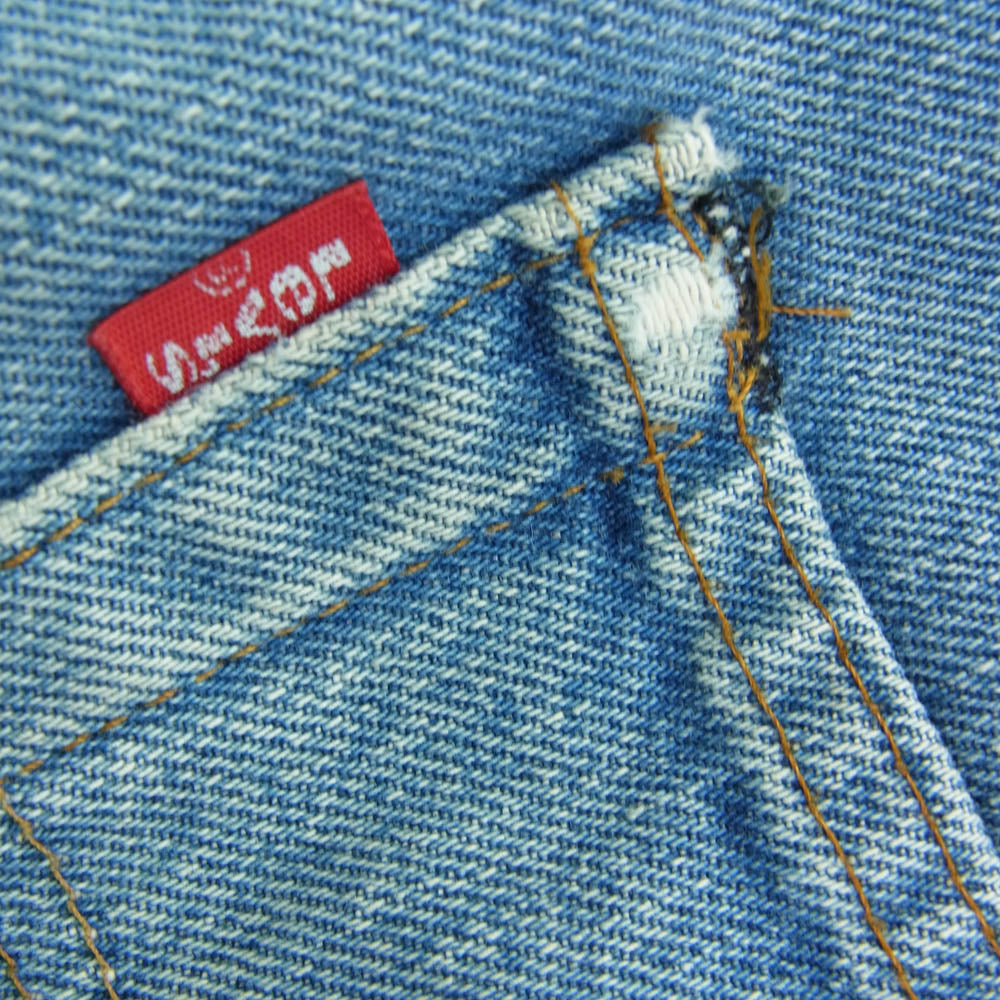 Levi's リーバイス 80's ハチマル 501 ボタンフライ セルビッチ デニムパンツ ボタン裏刻印524 赤耳 インディゴブルー系 W31【中古】