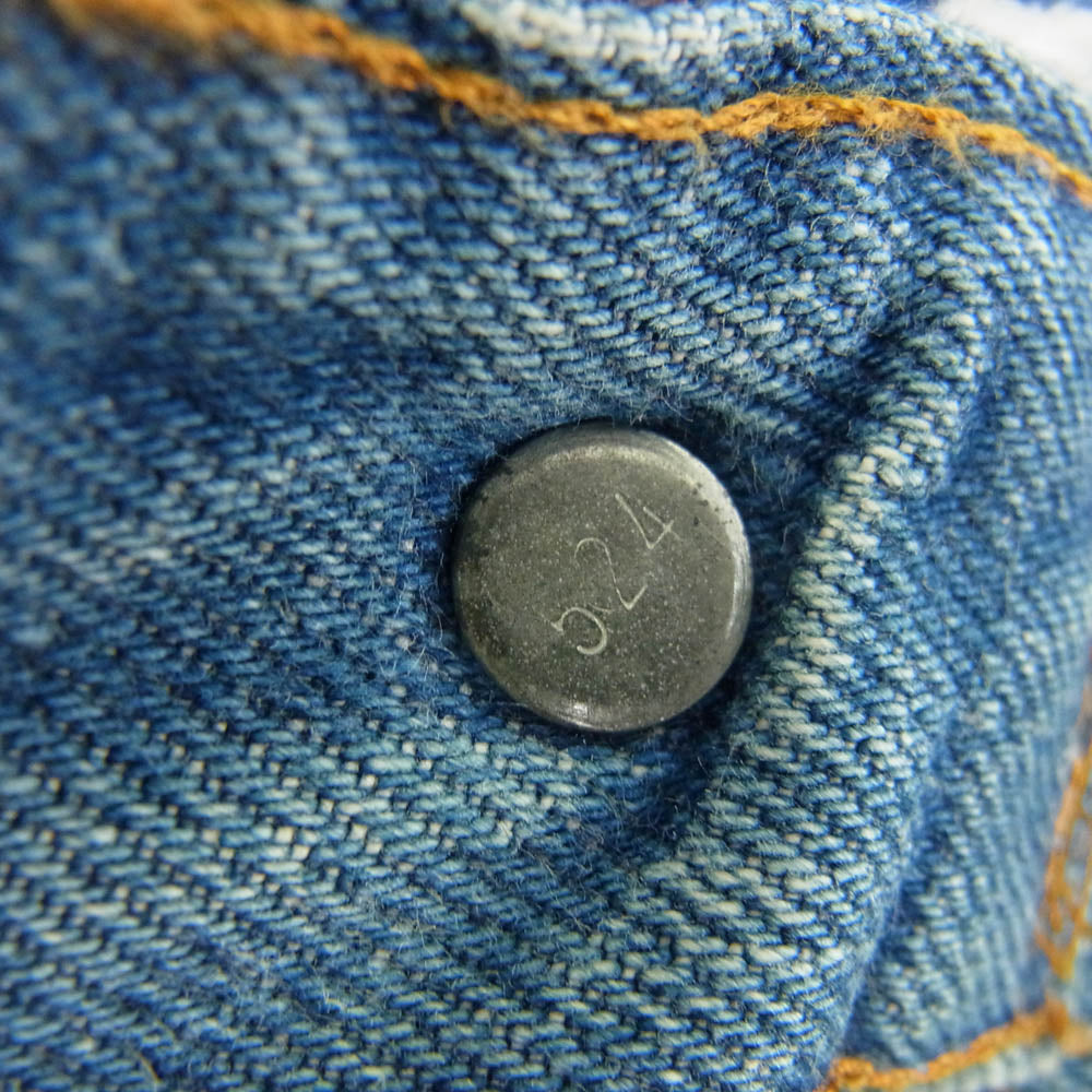 Levi's リーバイス 80's ハチマル 501 ボタンフライ セルビッチ デニムパンツ ボタン裏刻印524 赤耳 インディゴブルー系 W31【中古】