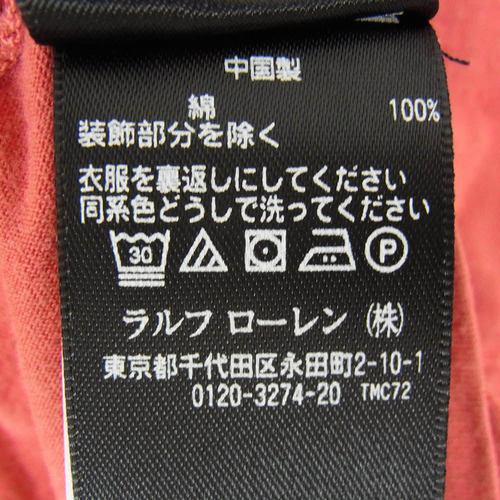 RRL ダブルアールエル 半袖 ポケット Tシャツ カットソー レッド系 M【中古】