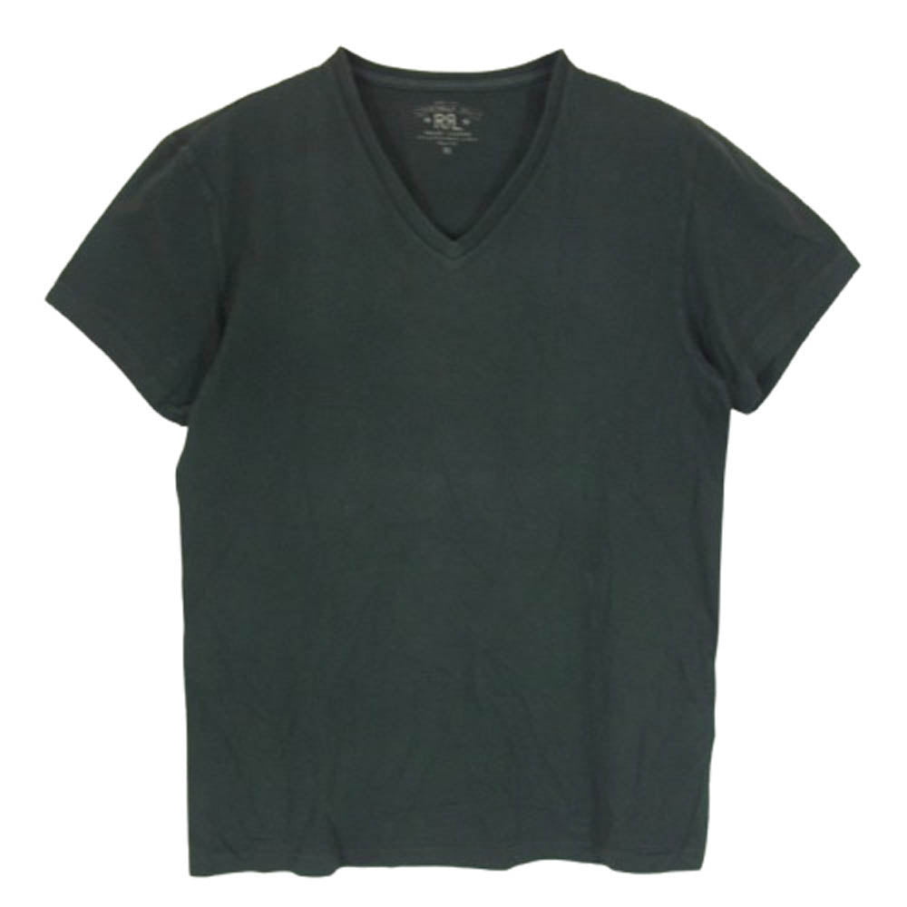 RRL ダブルアールエル 半袖 Tシャツ Vネック カットソー チャコール系 M【中古】