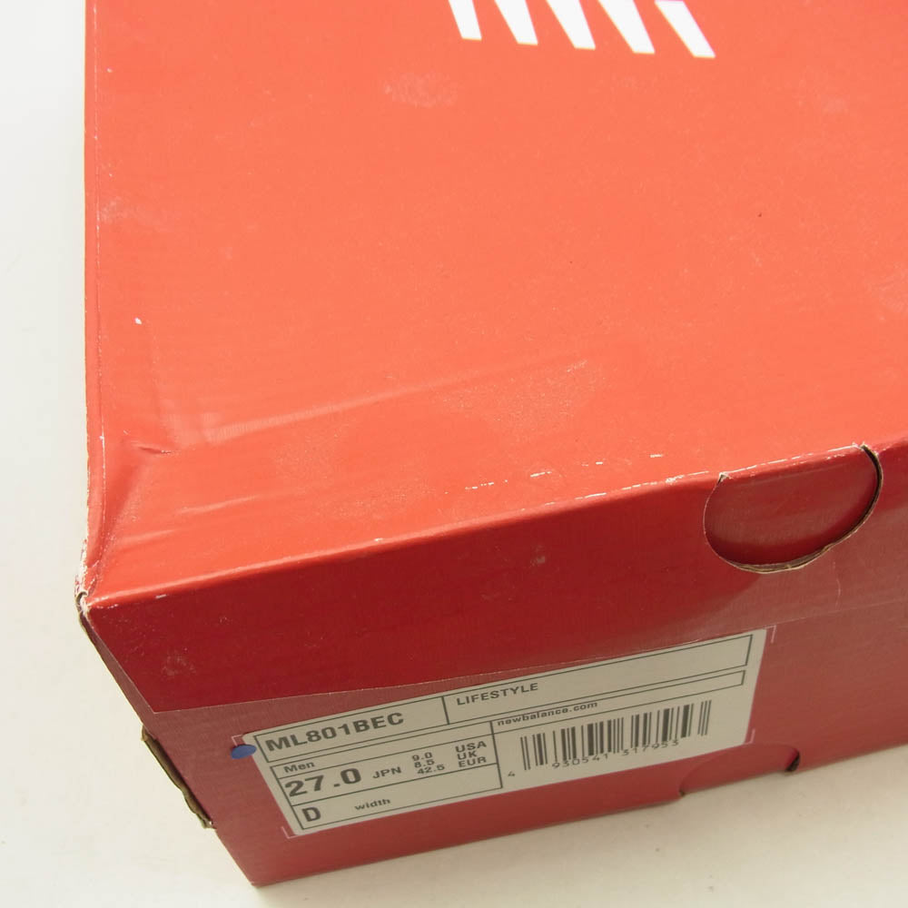NEW BALANCE ニューバランス ML801BEC ALL TERRAIN トレイルランニングシューズ スニーカー ブラック系 27cm【中古】