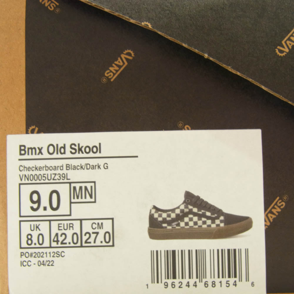 VANS バンズ VN0005UZ39L OLD SKOOL BMX オールドスクール ローカット スニーカー ブラック系 ホワイト系 27cm【中古】