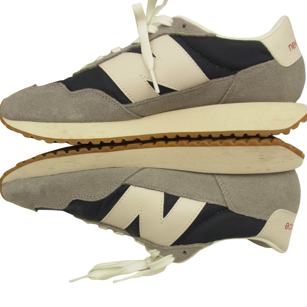 NEW BALANCE ニューバランス MS237SC ビッグNロゴ ローカット スニーカー グレー系 ネイビー系 26.5cm【中古】