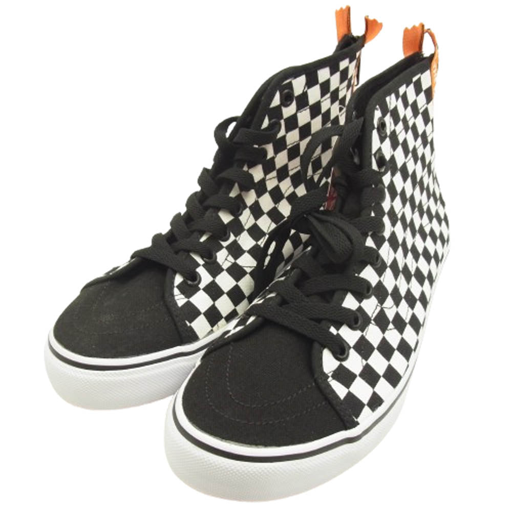 VANS バンズ SK8-HI DECON DX ZIP スケートハイ デコン DX ジップ スニーカー ブラック系 ホワイト系 27.5cm【極上美品】【中古】