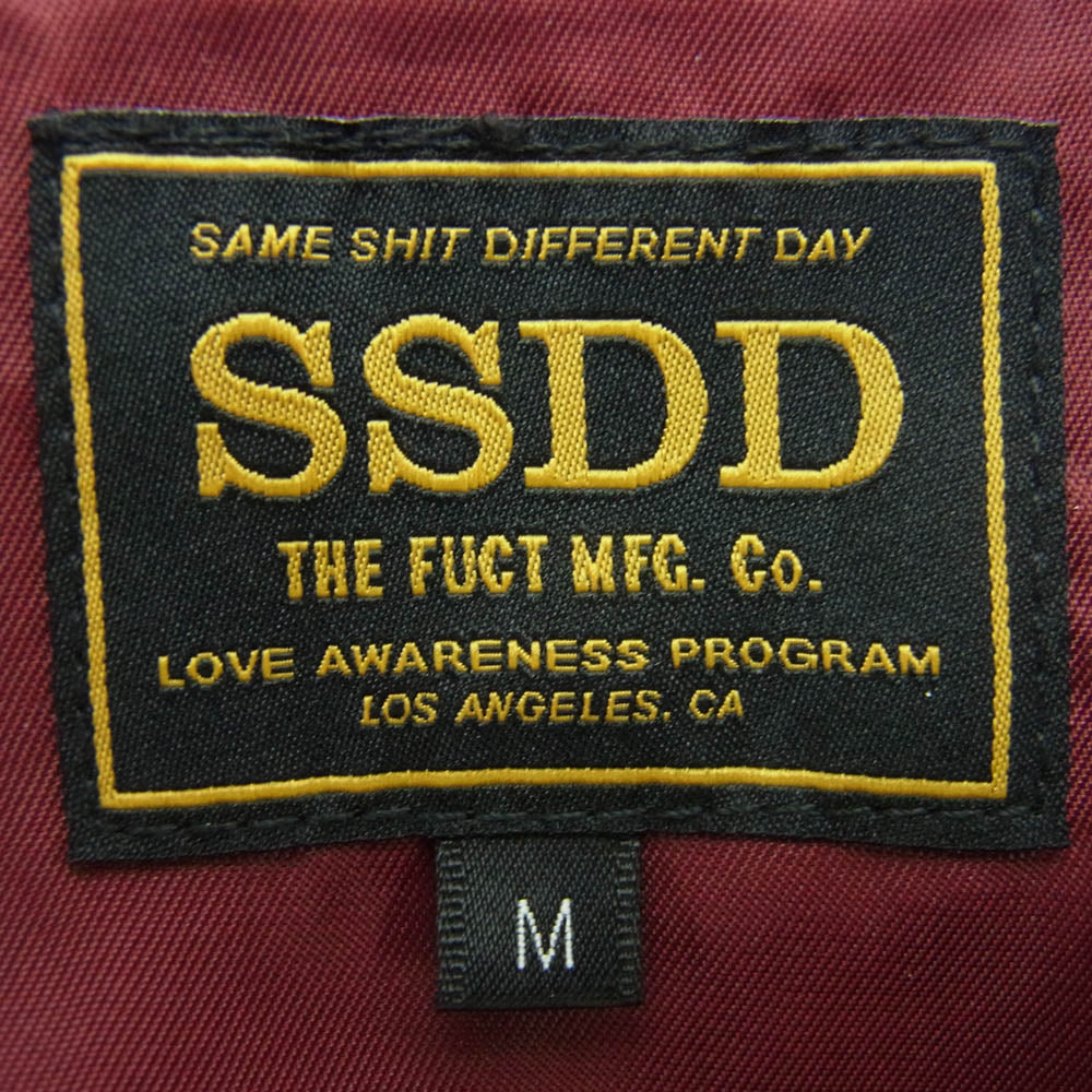 fuct ファクト SSDD ベロア刺繍 ジップアップジャケット ネイビー系 M【中古】