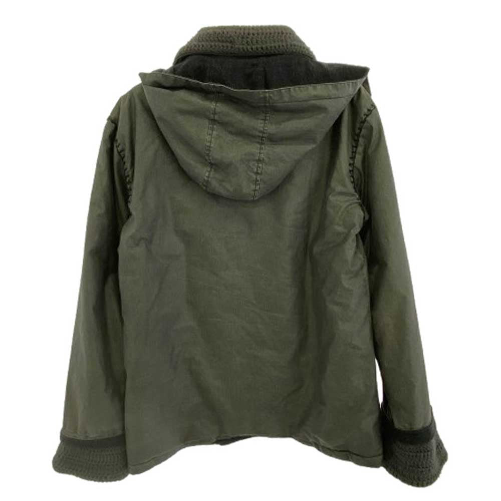 クラス ロベルト カヴァリ ニット切替 フード付き ジャケット グレー系 48【中古】