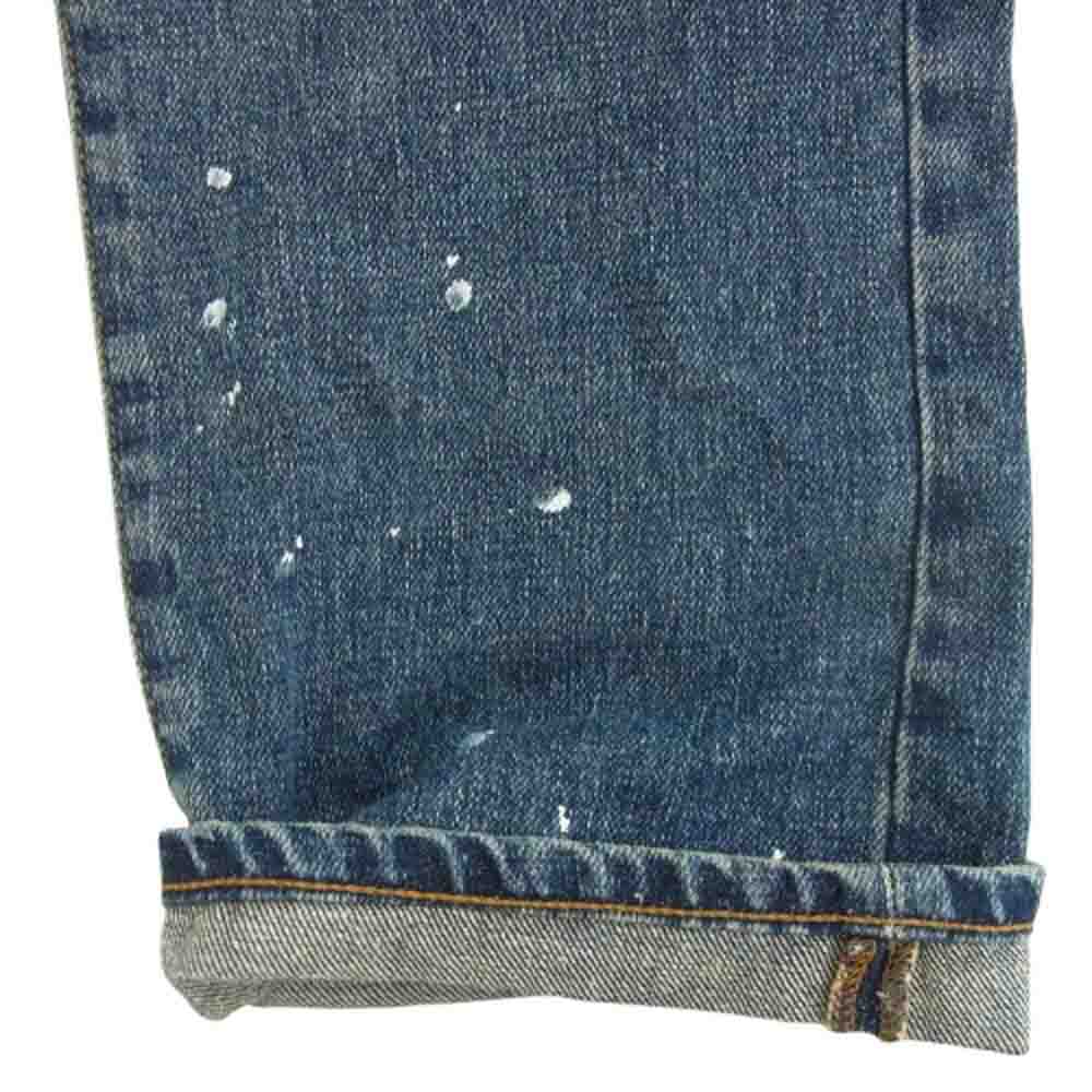 BALMAIN バルマン T505-B430P ダメージ ペイント デニムパンツ ブルー系 31【中古】
