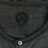 CHROME HEARTS クロムハーツ（原本無） ヘンリーネック スクロールラベル プリント 七分袖 カットソー グレー系 L【中古】