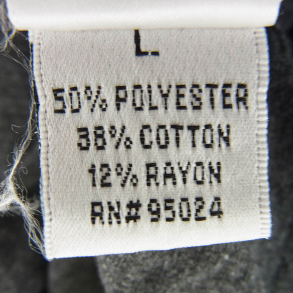 CHROME HEARTS クロムハーツ（原本無） ヘンリーネック スクロールラベル プリント 七分袖 カットソー グレー系 L【中古】