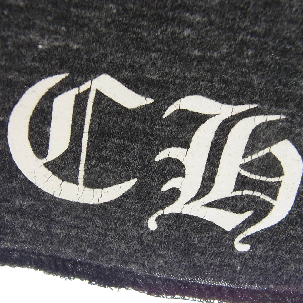 CHROME HEARTS クロムハーツ（原本無） ヘンリーネック スクロールラベル プリント 七分袖 カットソー グレー系 L【中古】