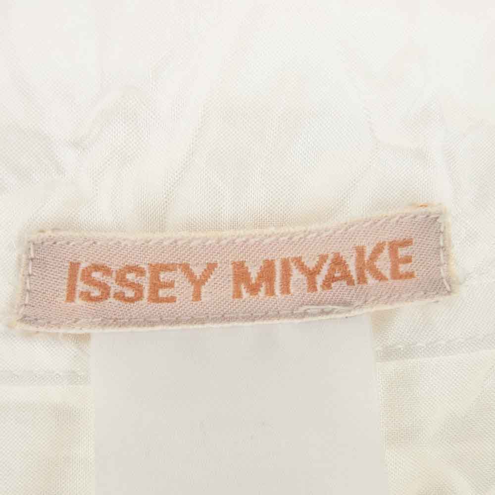 ISSEY MIYAKE イッセイミヤケ プリーツ シワ スタンドカラー 長袖 シャツ ホワイト系 M【中古】