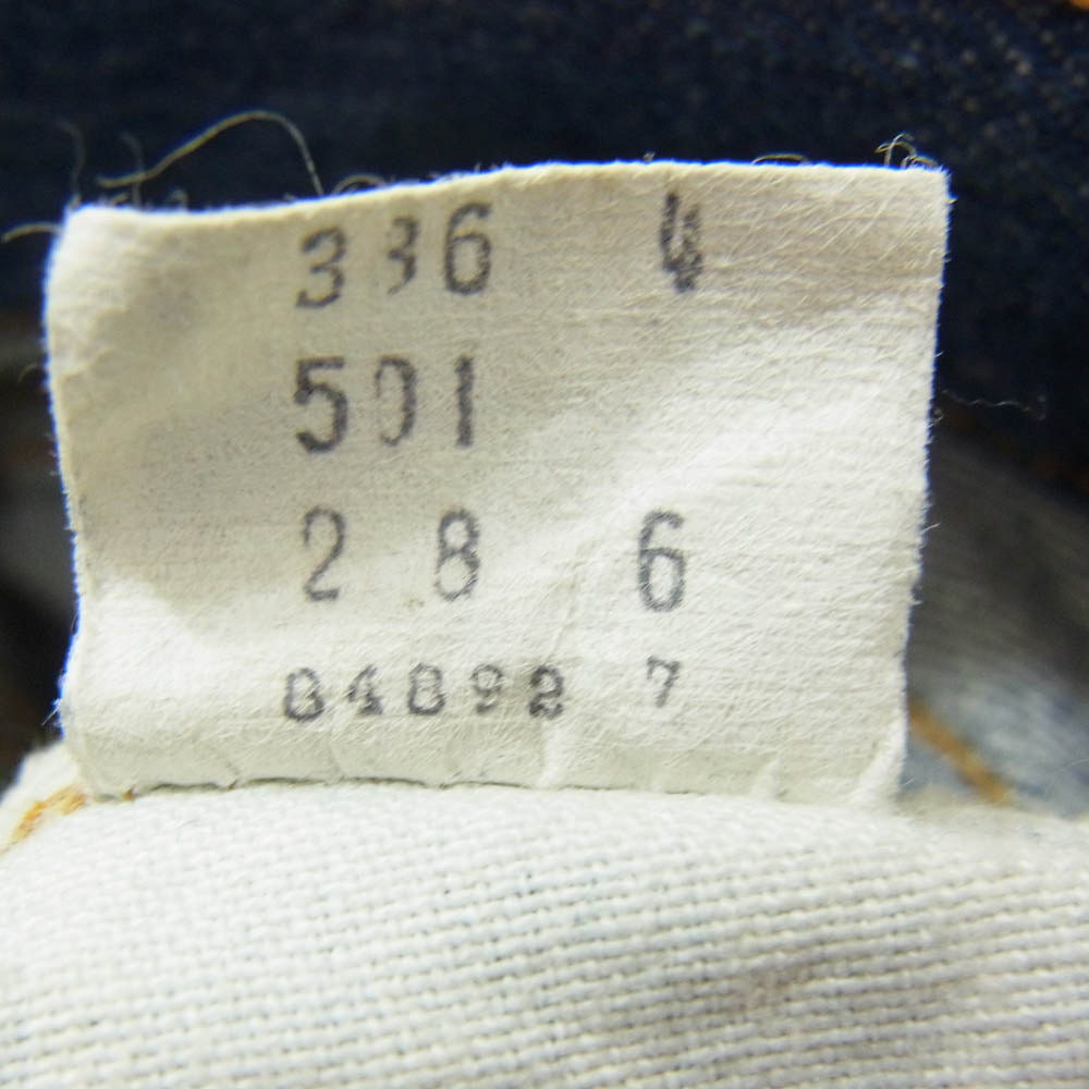 Levi's リーバイス Vintage ヴィンテージ 70’s 78年モデル 66後期 501 ボタンフライ セルビッチ デニムパンツ スモールe ボタン裏刻印6 インディゴブルー系 34【中古】
