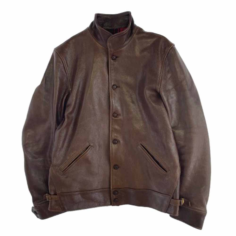 WESTRIDE ウエストライド WATSONVILLE LEATHER COAT ワトソンビル レザーコート レザージャケット ブラウン系 42【中古】