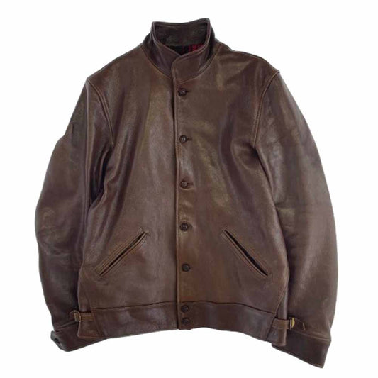 WESTRIDE ウエストライド WATSONVILLE LEATHER COAT ワトソンビル レザーコート レザージャケット ブラウン系 42【中古】