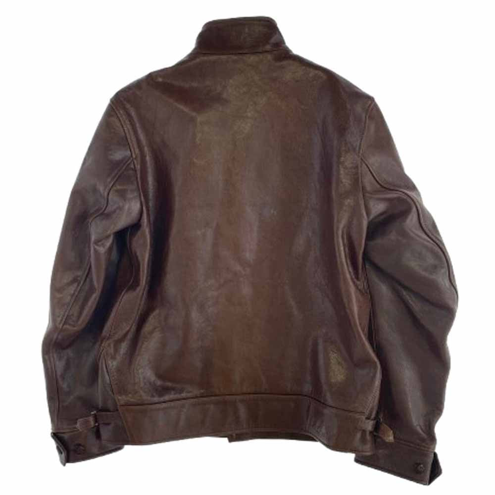 WESTRIDE ウエストライド WATSONVILLE LEATHER COAT ワトソンビル レザーコート レザージャケット ブラウン系 42【中古】