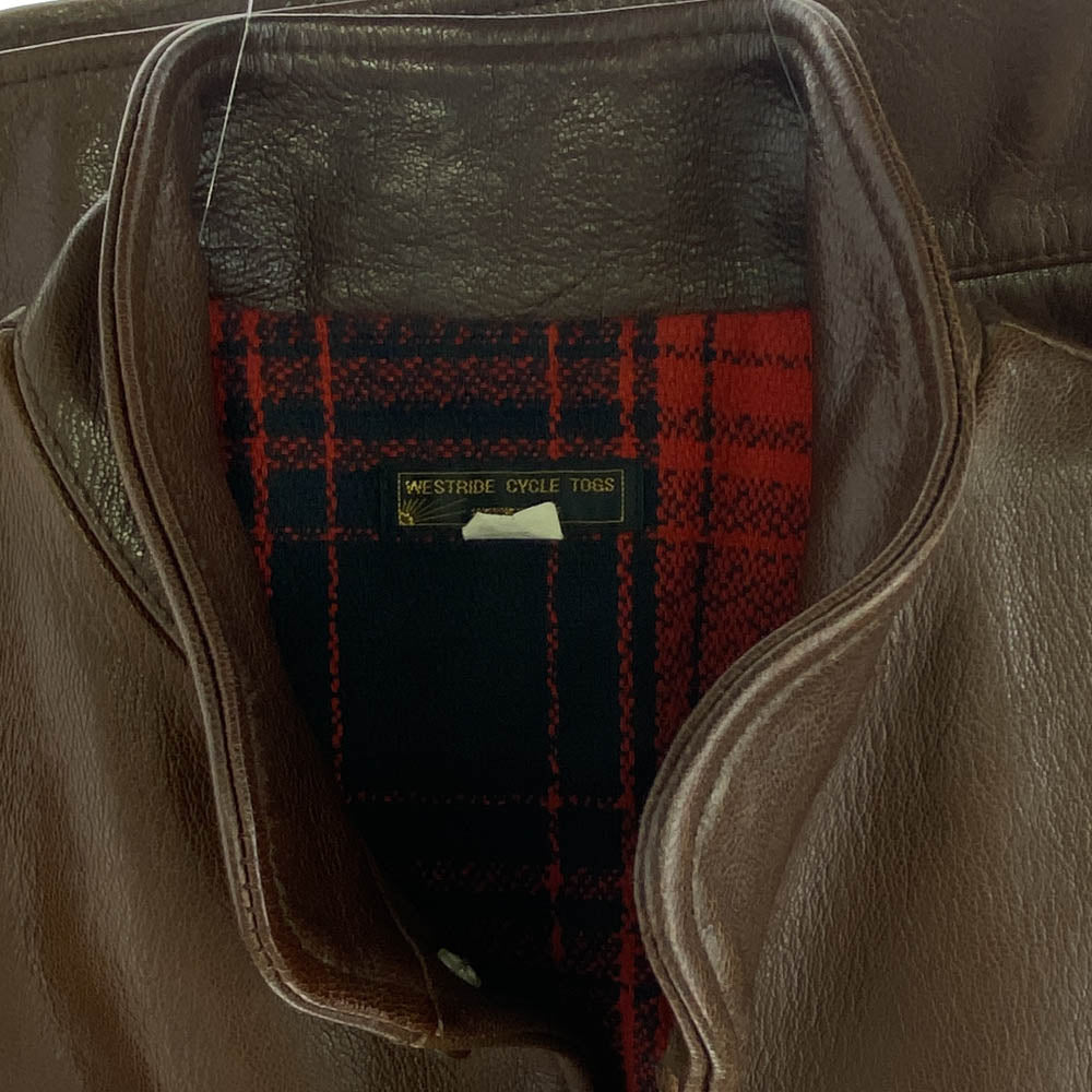WESTRIDE ウエストライド WATSONVILLE LEATHER COAT ワトソンビル レザーコート レザージャケット ブラウン系 42【中古】