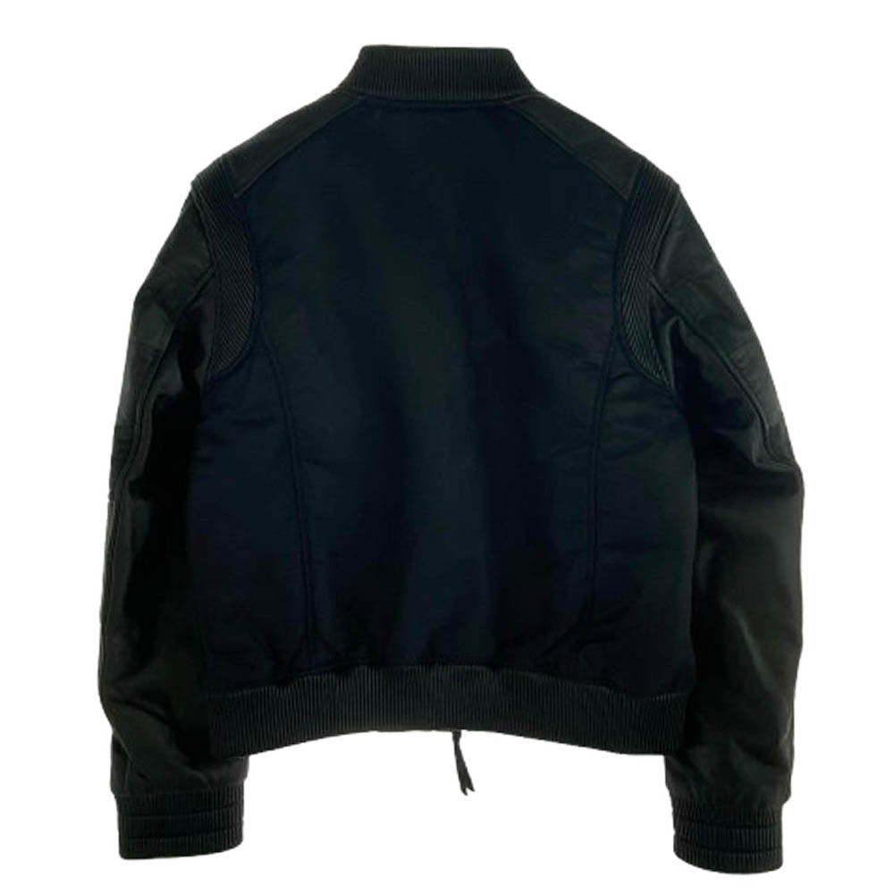 カルペディエム パッチワーク レザーハイブリット MA-1 ブルゾン ブラック系 M【中古】