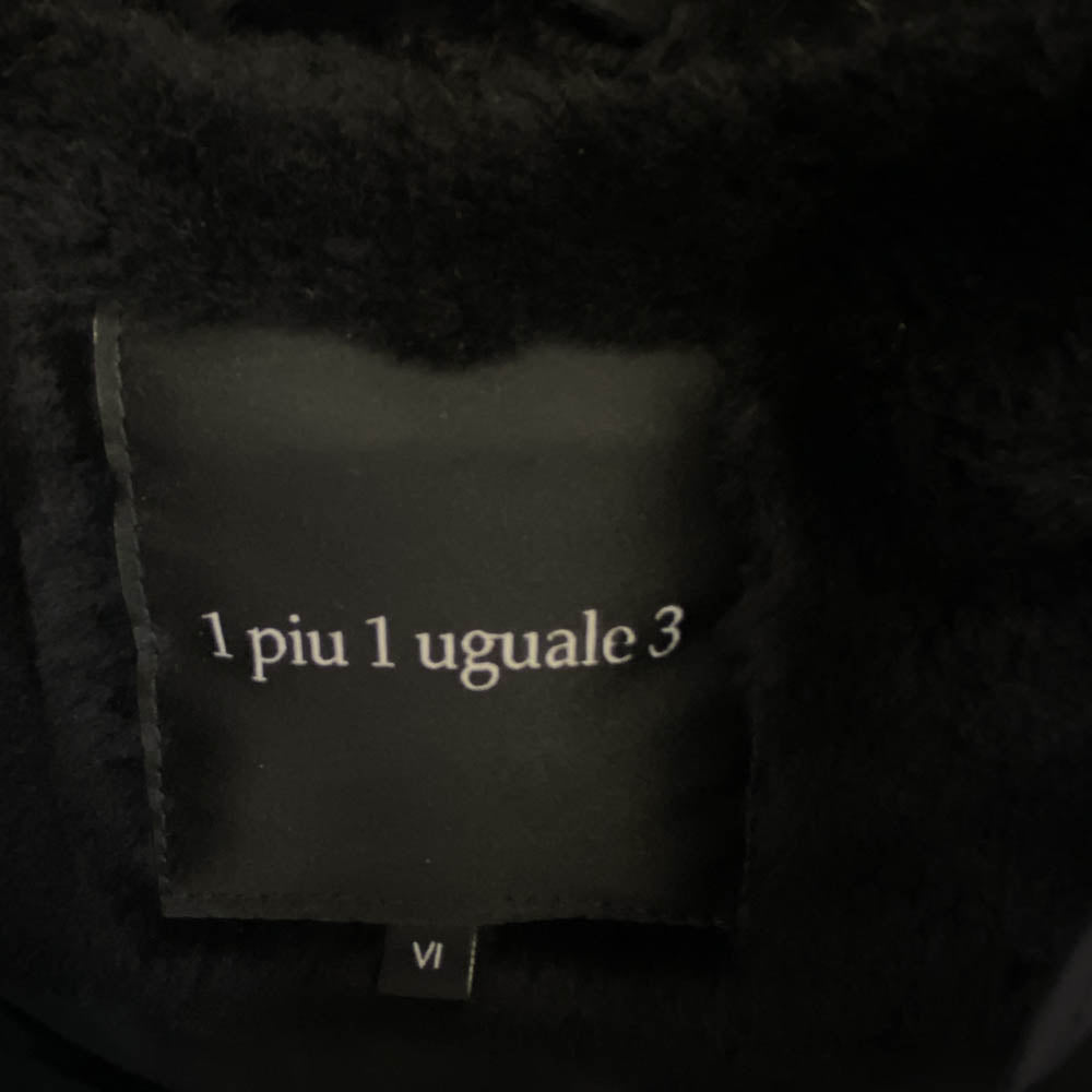 1piu1uguale3 ウノピュウノウグァーレトレ MRC042 × EMMETI エンメティ WRAP HOODED COAT フーデッド ダウン ジャケット ブラック系 M【中古】