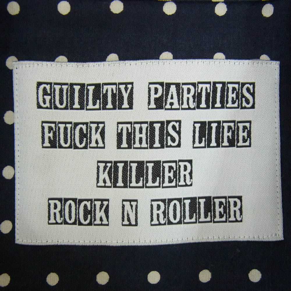 WACKO MARIA ワコマリア 13AW 13AW-DOTS-02 DOTS HAWAIIAN SHIRT シルク混 ドット柄 ボタンダウン 長袖 シャツ ネイビー系 S【中古】