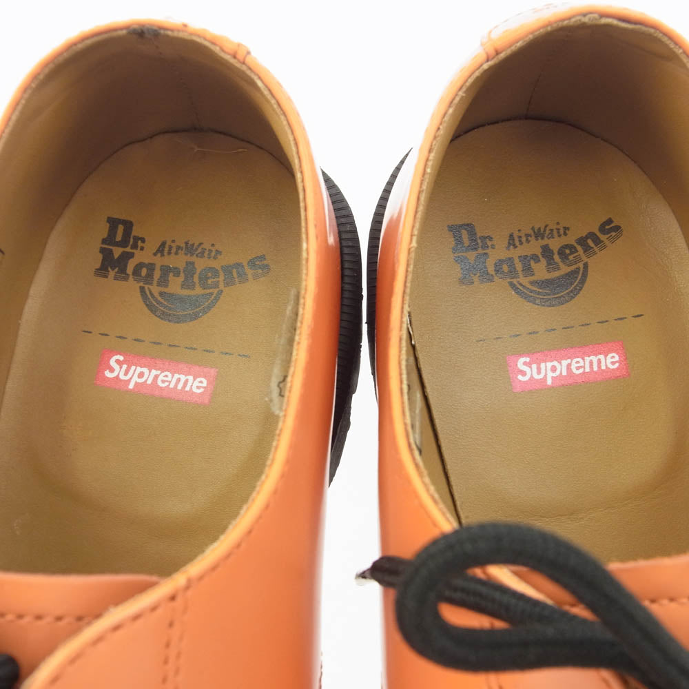 Supreme シュプリーム 21SS 2046 Dr.Martens ドクターマーチン Smooth Leather Oxford Shoes スムース レザー オックスフォード シューズ オレンジ系 UK9【中古】