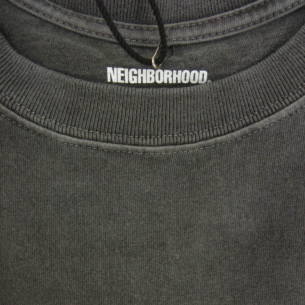 NEIGHBORHOOD ネイバーフッド 251PCNH-ST05 NH . TEE SS-5 顔料染め ウォッシュ加工 半袖 Tシャツ ブラック系 XXL【極上美品】【中古】