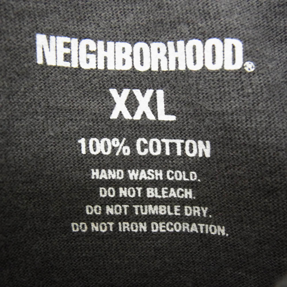 NEIGHBORHOOD ネイバーフッド 251PCNH-ST05 NH . TEE SS-5 顔料染め ウォッシュ加工 半袖 Tシャツ ブラック系 XXL【極上美品】【中古】