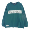DESCENDANT ディセンダント 25SS STRAIN PATCH LS ロゴ パッチ スウェット 長袖 Tシャツ ブルー系 3【美品】【中古】