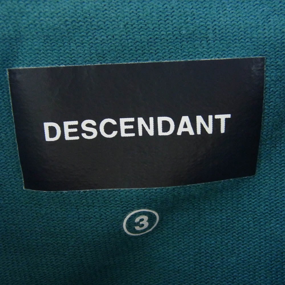 DESCENDANT ディセンダント 25SS STRAIN PATCH LS ロゴ パッチ スウェット 長袖 Tシャツ ブルー系 3【美品】【中古】