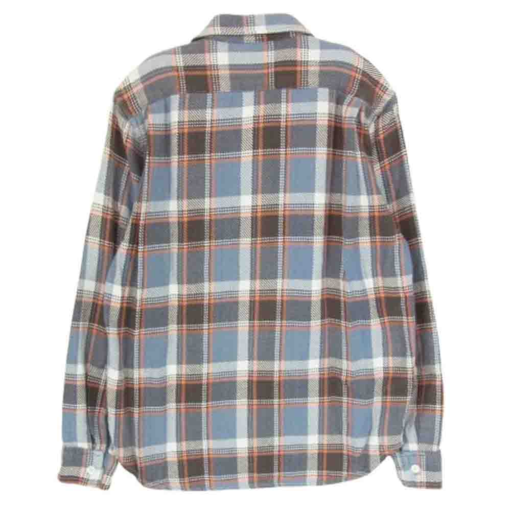 FIVE BROTHER ファイブブラザー チェック 長袖 ネル シャツ ブルー系 M【中古】