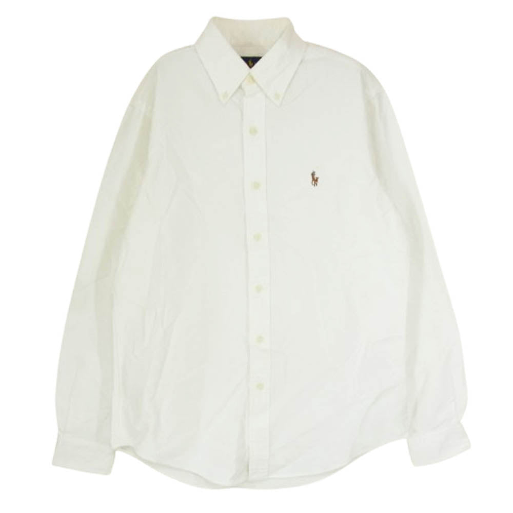 RALPH LAUREN ラルフローレン CLASSIC FIT クラシック フィット 長袖 ボタンダウン シャツ ホワイト系 SP【中古】