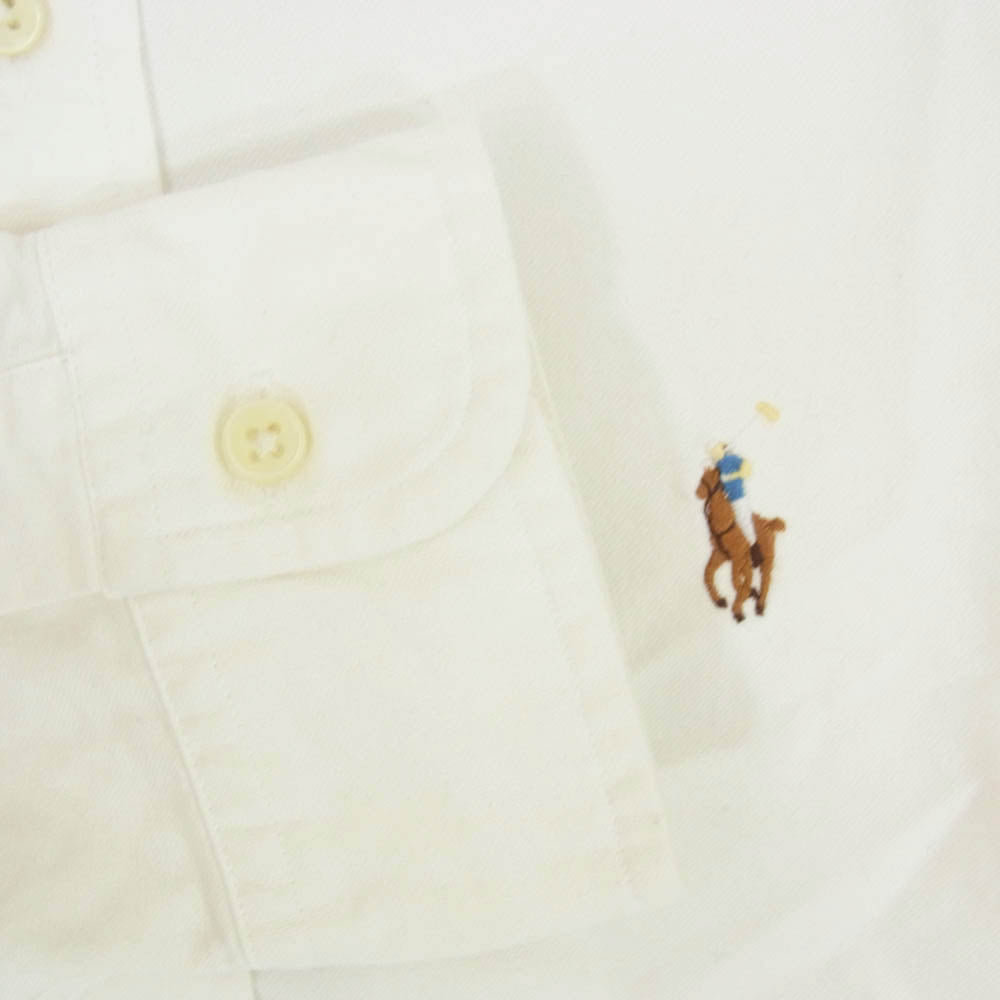RALPH LAUREN ラルフローレン CLASSIC FIT クラシック フィット 長袖 ボタンダウン シャツ ホワイト系 SP【中古】