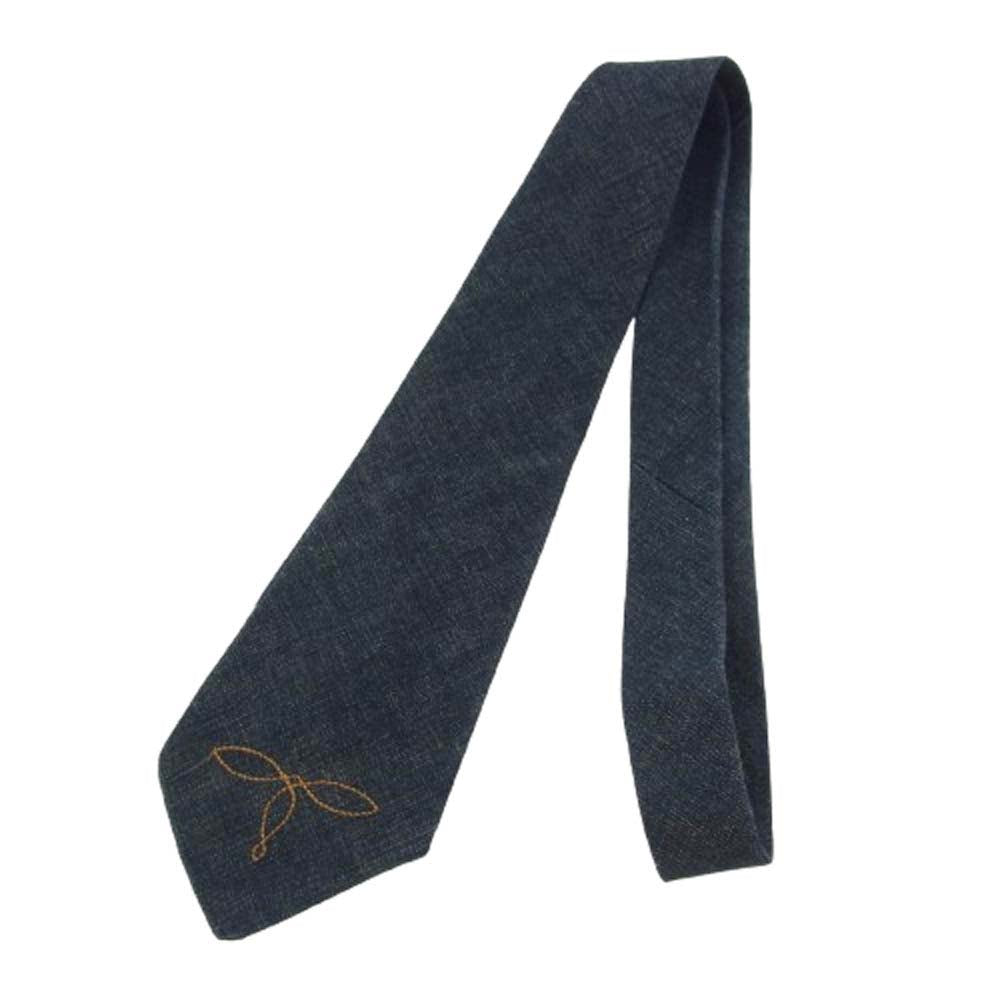 RRL ダブルアールエル Denim Tie イタリア製 デニム ネクタイ インディゴブルー系【中古】