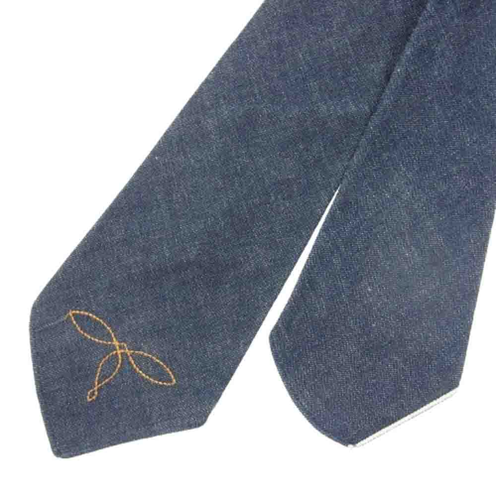 美品 RRL ダブルアールエル デニム ネクタイ イタリア製 インディゴ RRL ダブルアールエル Denim Tie イタリア製 デニム ネクタイ