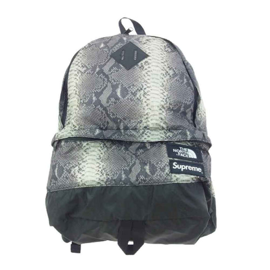 Supreme シュプリーム 18SS THE NORTH FACE ザ ノース フェイス Snakeskin Lightweight Day BackPack スネークスキン ライトウェイト デイパック リュック グレー系【中古】