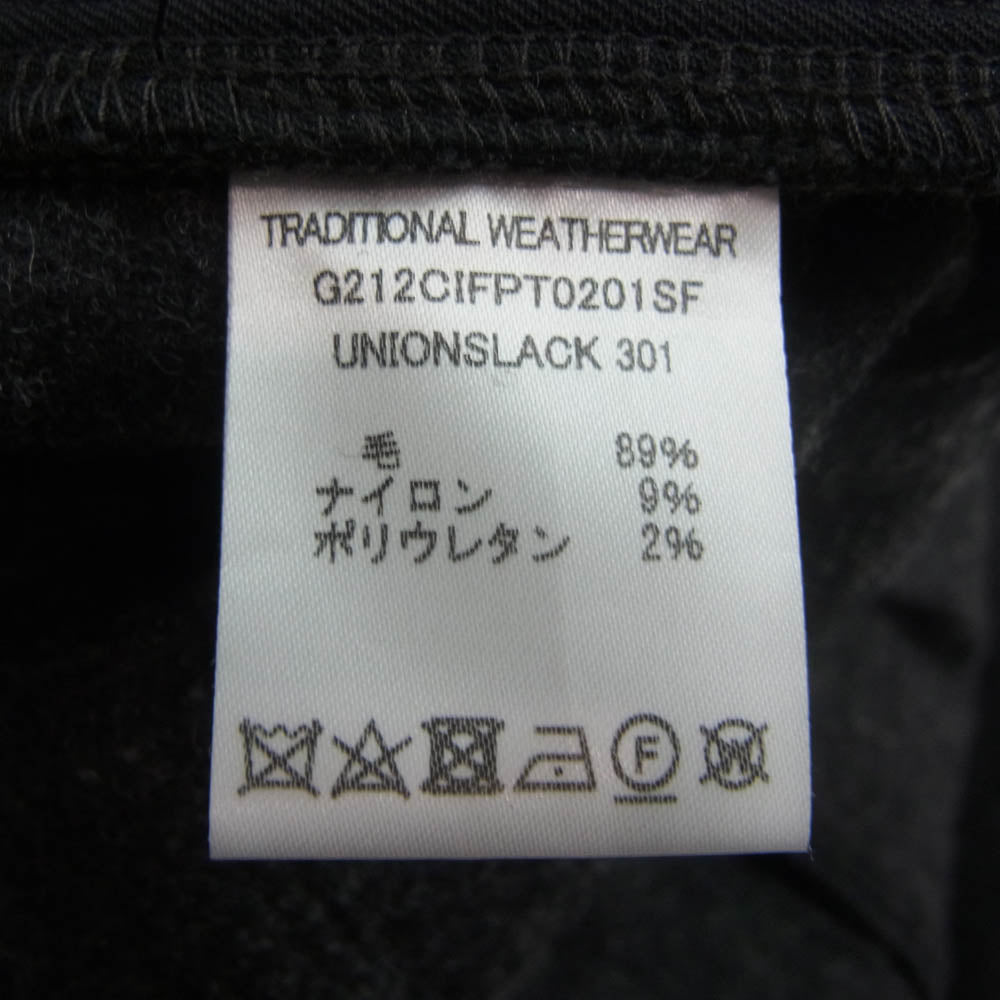 Traditional Weatherwear トラディショナルウェザーウェア G212CIFPT0201SF UNIONSLACK 301 2タック ウール パンツ チャコール系 S【中古】