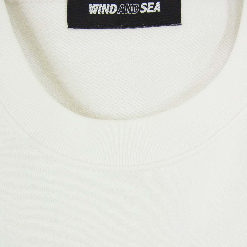 WIND AND SEA ウィンダンシー WDS-SAT-21A-01 × Saturdays NYC SATURDAYS SURF NYC ロゴプリント スウェット トレーナー ホワイト系 M【中古】
