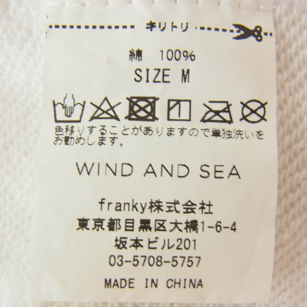 WIND AND SEA ウィンダンシー WDS-SAT-21A-01 × Saturdays NYC SATURDAYS SURF NYC ロゴプリント スウェット トレーナー ホワイト系 M【中古】