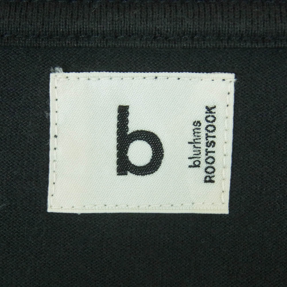 blurhms ブラームス 23SS bROOTS23S34 ROOTSTOCK ルーツストック POSTPUNK Print Tee BIG ロゴプリント ビック 半袖 Tシャツ ブラック系 2【中古】